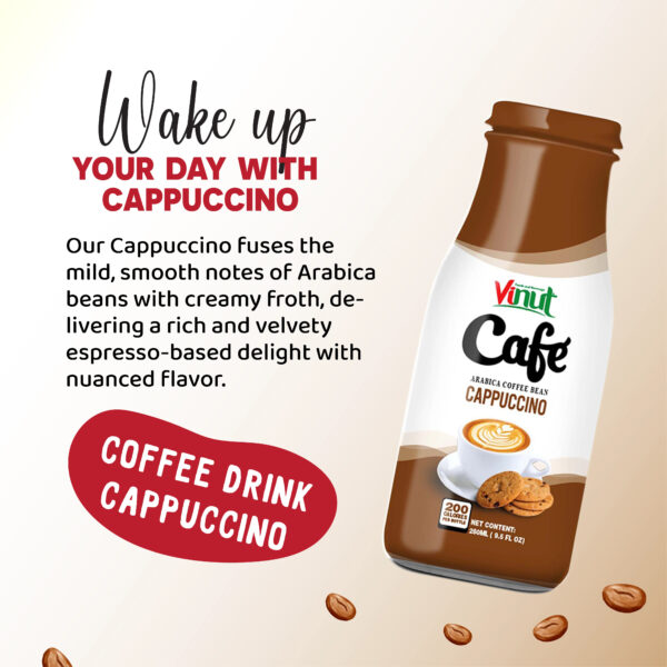 Cappuccino Coffee Drink (Arabica Coffee Bean) 280ml Hot Selling Free Sample Private Label Wholesale Suppliers (OEM ODM) - Image 6