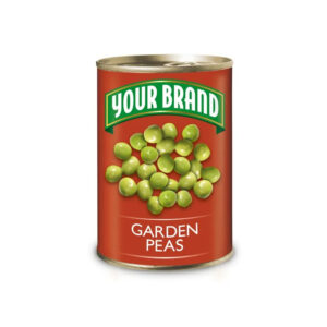 High Quality Made in Italy Your Brand Garden Peas in Easy-open Cans 12x314ml Steamed Processing for Export