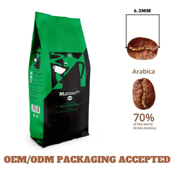 HACCP High Quality Roasted Coffee Beans Mario Coffee 100% Arabica Viet Nam Origin with HACCP -ISO 9001:2015 1kg/Bag - Image 4