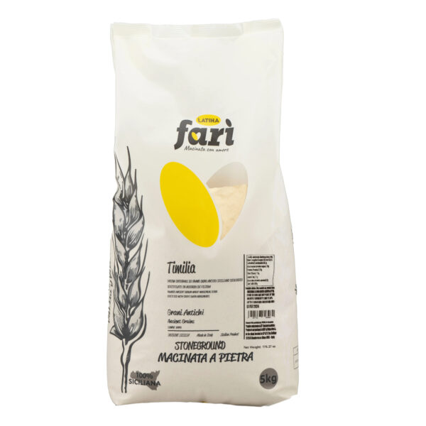 Premium Level Sicilian Timilia Ancient Durum Wheat Organic Stoneground Wholemeal Flour Certified With Crops Chain Agreements 5kg