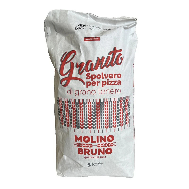 Italian flour " Granito Spolvero Pizza" 5 kg size type 0 soft wheat flour ideal make it easier to spread the pizza making