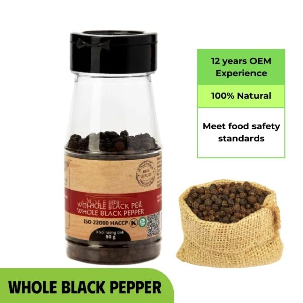 Natural Taste Dried Black Pepper Hot Sale Single Spices Black Pepper Bean From Vietnamese Food Condiment and Seasoning - Image 2