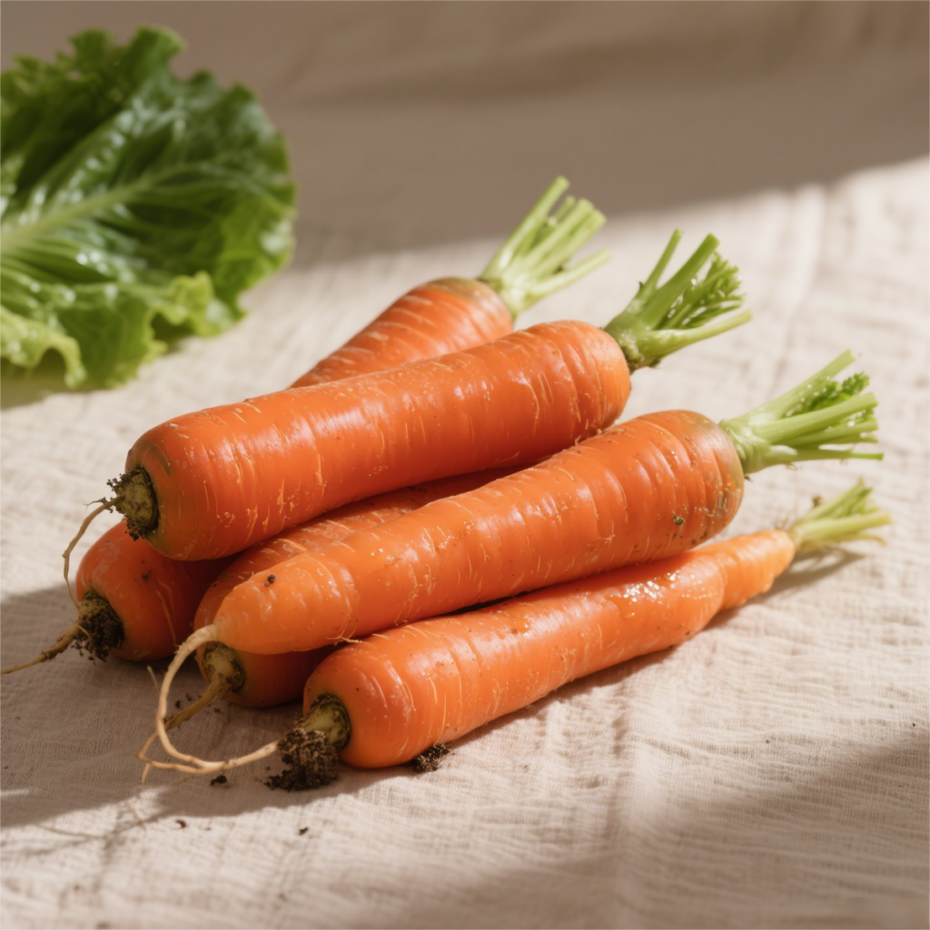 Organic Long Fresh Red Carrots (Various Sizes) for Cooking and Juicing